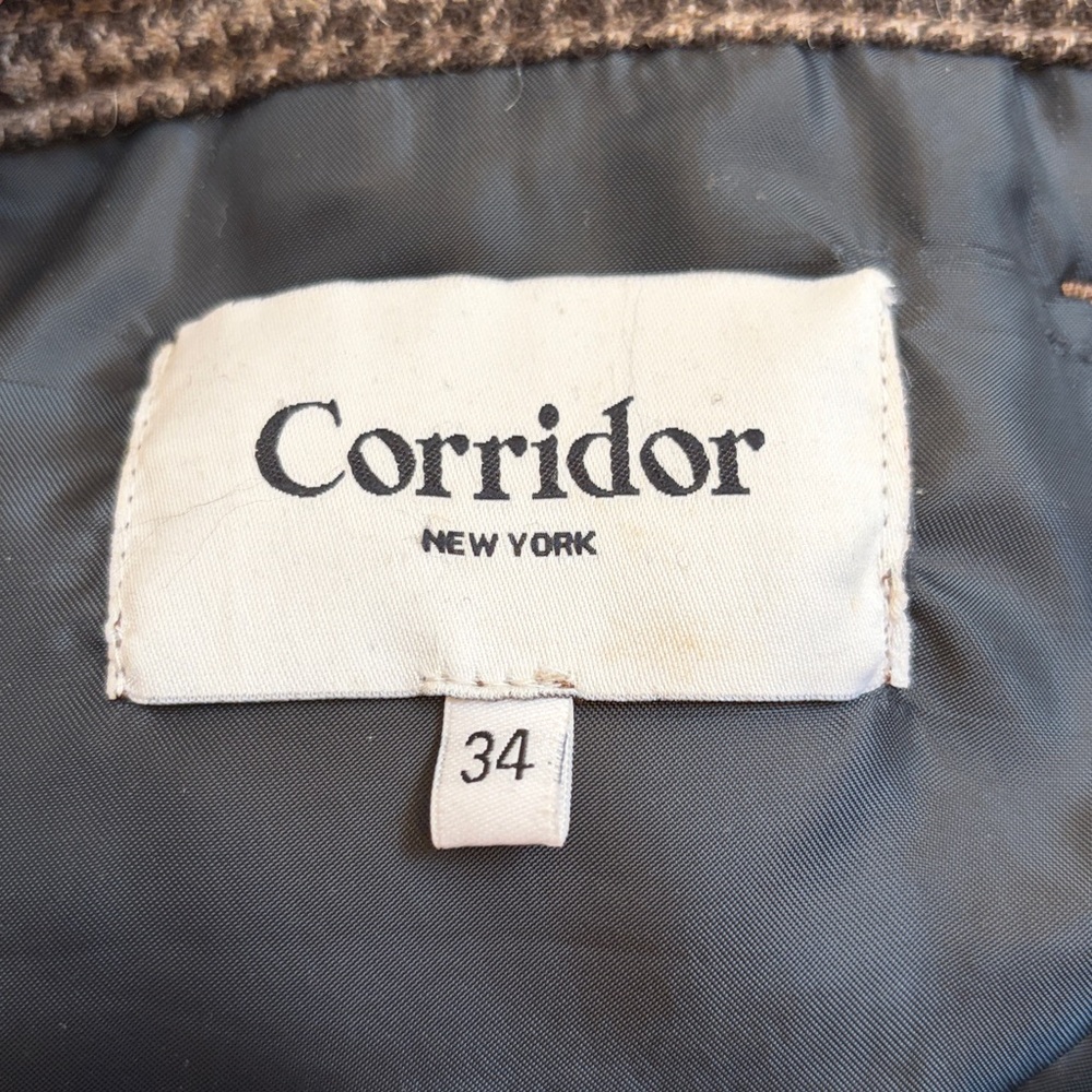 Corridor Brown Houndstooth Wool Pants - Picture 5 of 10